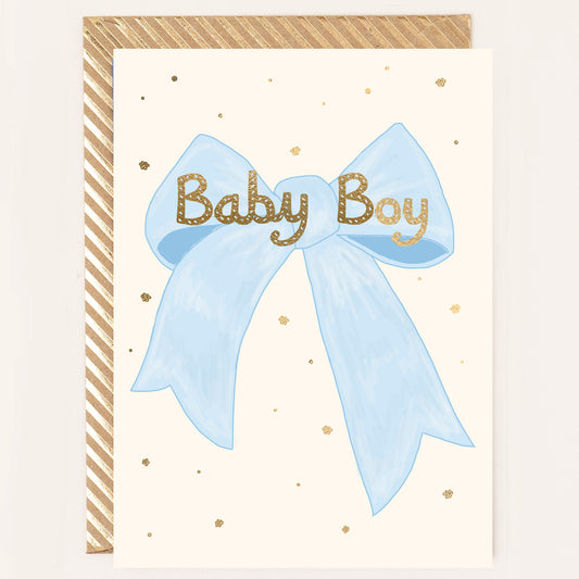 RE063-Apple & Clover-Baby Bow Bow Card-Card-