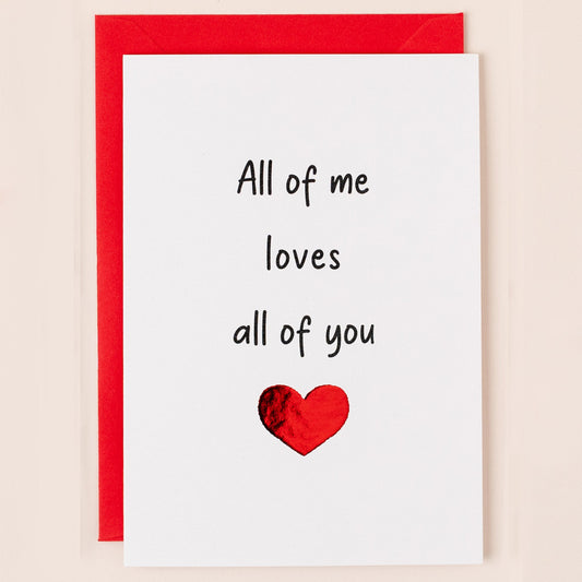 SN001-Apple & Clover-Valentine'S Card All Of Me-Card-Song Collection