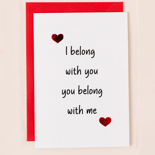 SN003-Apple & Clover-Valentines Card I Belong To You-Card-Song Collection