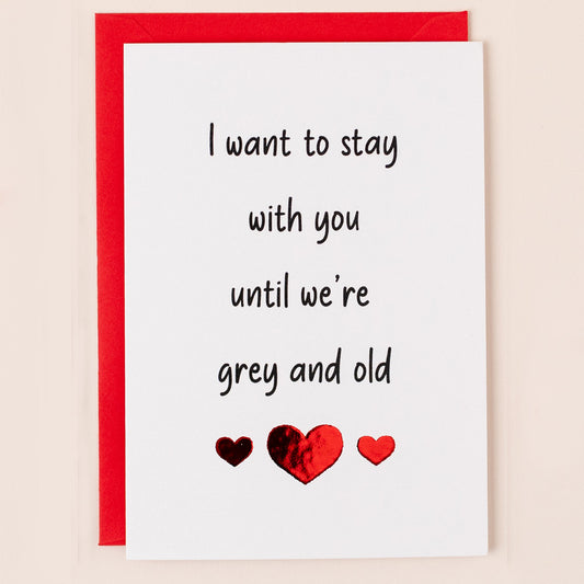 SN007-Apple & Clover-Valentines Card Grey & Old-Card-Song Collection