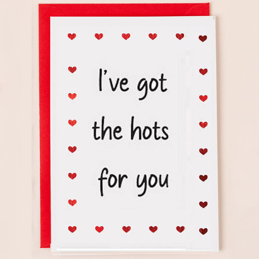 SN010-Apple & Clover-Valentines I'Ve Got The Hots For You-Card-Song Collection