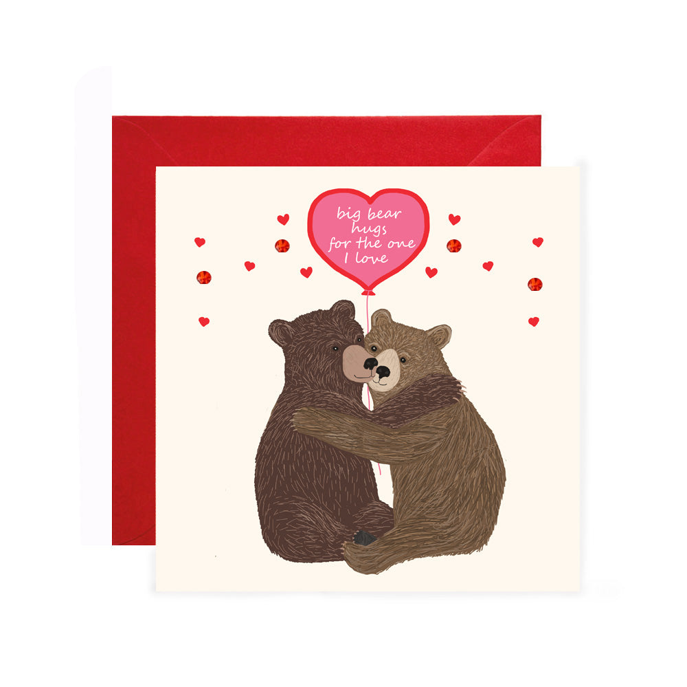 VA004-Apple & Clover-Big Bear Hugs For The One I Love-Card-