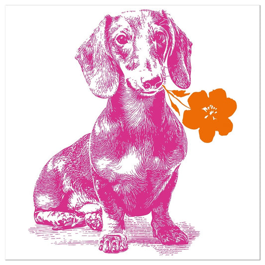 133458-Artebene-Dachshund Pink-Napkin-