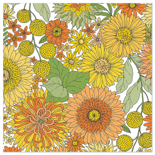 133501-Artebene-Blossom Yellow Orange-Napkin-