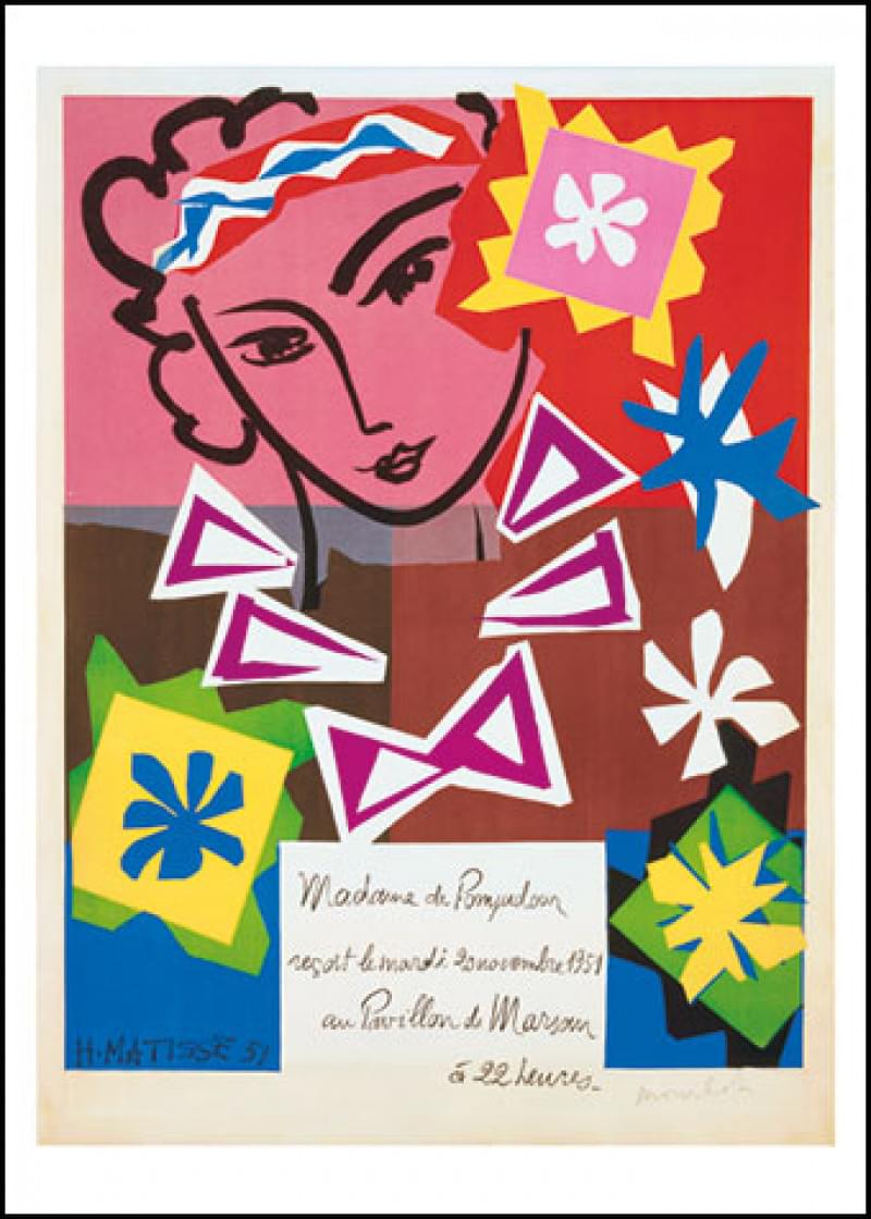 MC1848-Bekking & Blitz-Poster For The Exhibition Madam De Pompadour Recoit Henri Matisse-Card-Museum