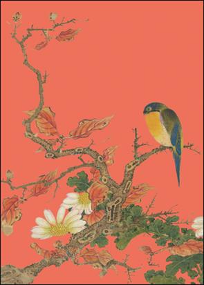 MC3029-Bekking & Blitz-Album Of Birds And Flowers (Rood) Hu Feitao Chester Beatty-Card-Museum