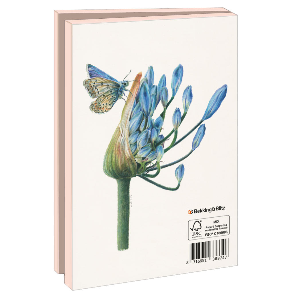 MCW322-Bekking & Blitz-10 X Card Folder With Envelopes 2 Designs Small: Vlinders Nicole Boerema-Notewallet-