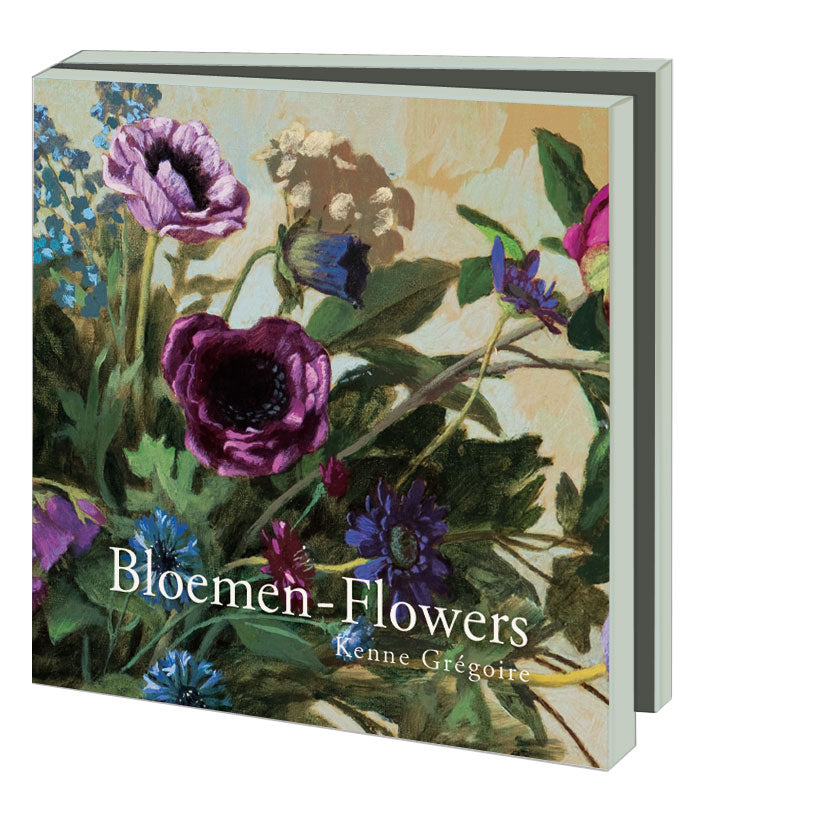WMC1371-Bekking & Blitz-10 X Card Folder With Envelopes 5 X Designs Square: Flowers Kenne Gregoire-Notewallet-