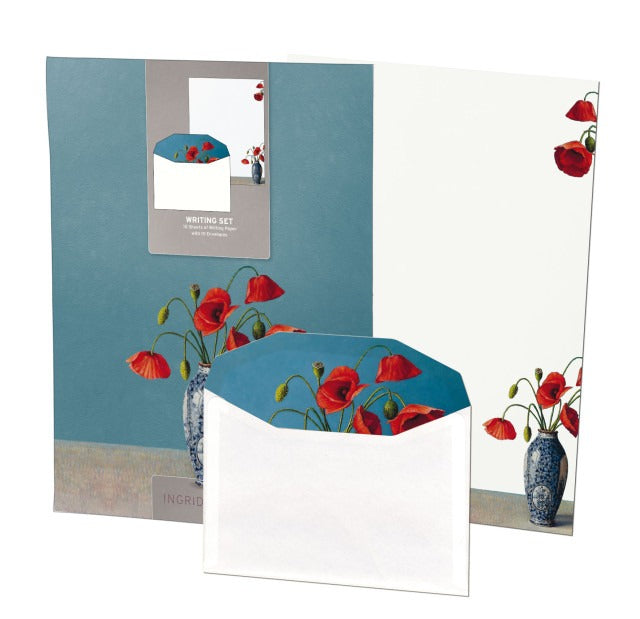 WS1210-Bekking & Blitz-Klaprozen  Ingrid Smuling-Writing Sets-Writing Sets With Envelopes