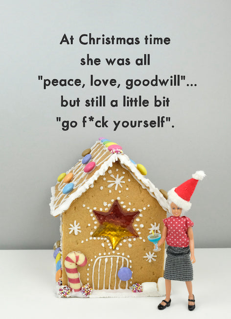 JJC058-Bold & Bright-Peace And Love-Xmas Card-Jeffrey & Janice