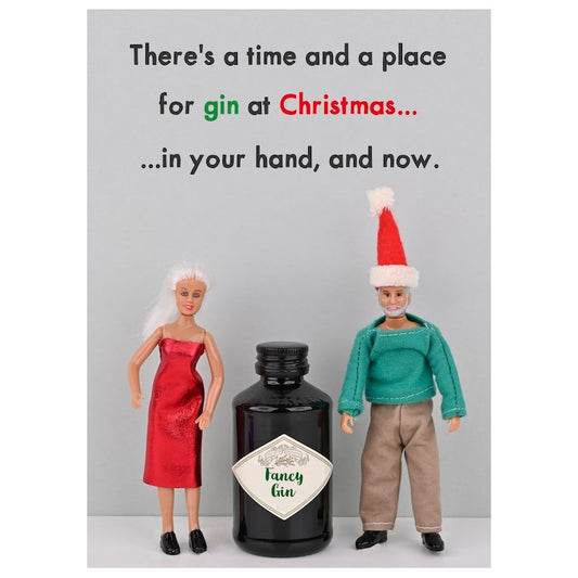 JJC091-Bold & Bright-Gin Xmas Time-Xmas Card-Jeffrey & Janice