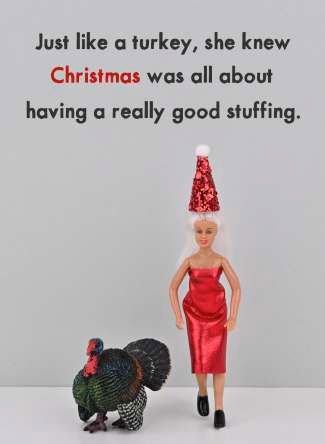 JJC092-Bold & Bright-Good Stuffing-Xmas Card-Jeffrey & Janice