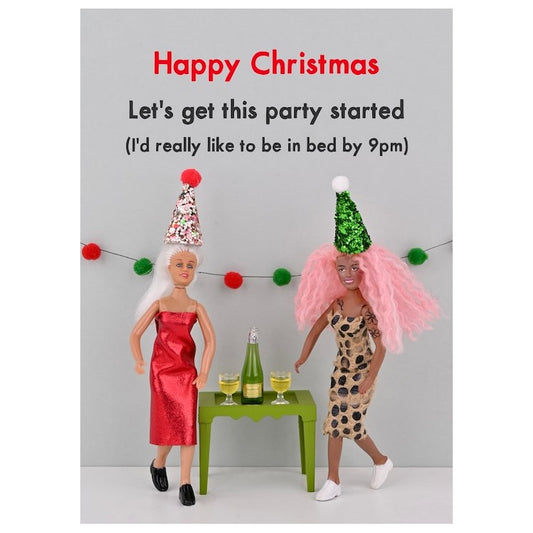 JJC102-Bold & Bright-Xmas Party Started-Xmas Card-Jeffrey & Janice