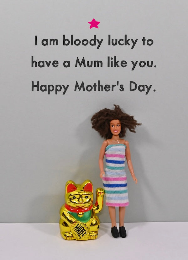 JJOC073-Bold & Bright-Bloody Lucky Mum-Card-