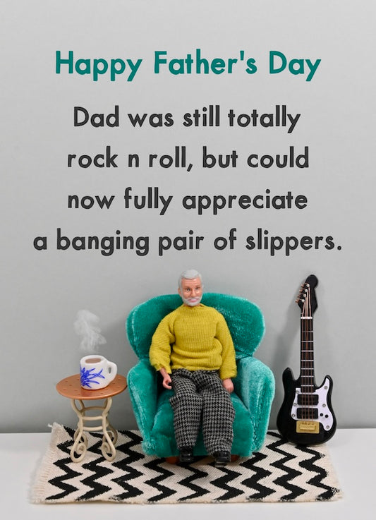 JJOC080-Bold & Bright-Fathers Day Slippers-Card-