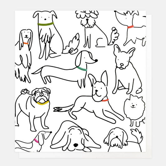 BLA003-Caroline G-Scribbly Dogs-Card-