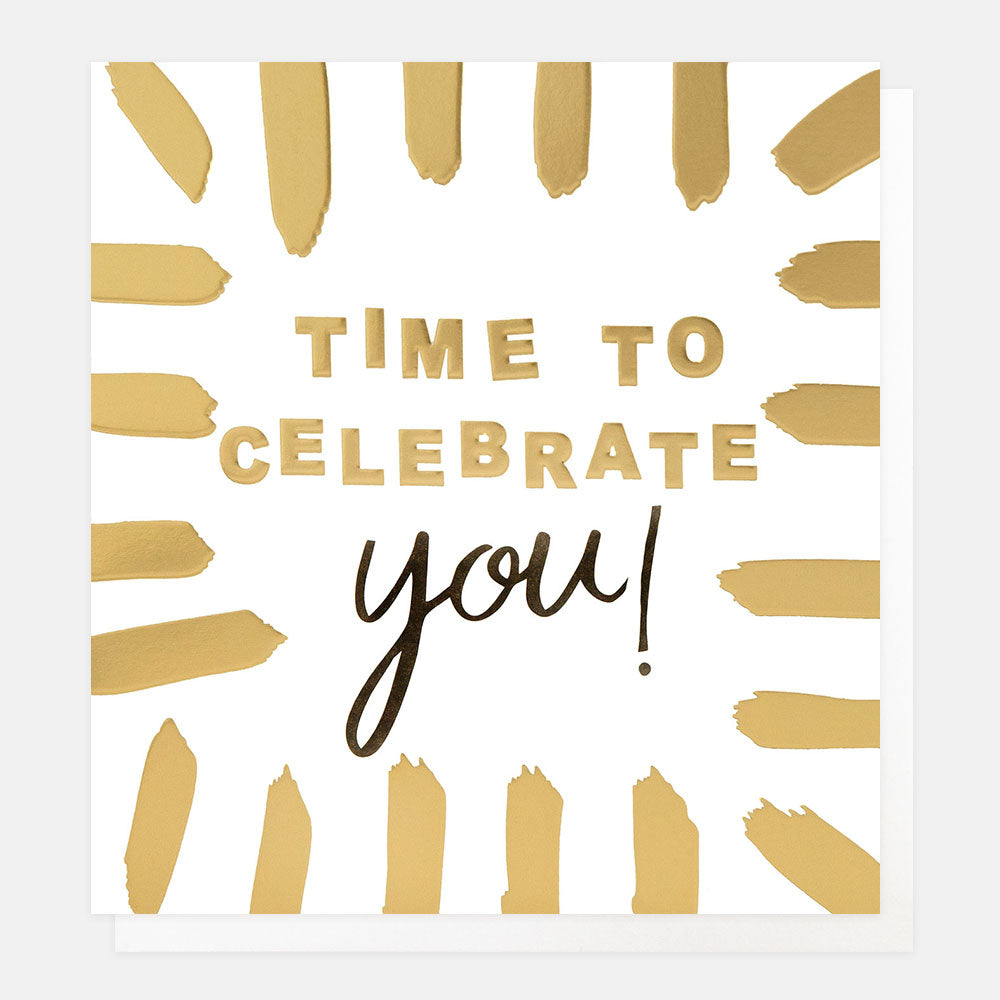 BTS005-Caroline G-Time To Celebrate You! Gold Burst Border-Card-Born To Shine
