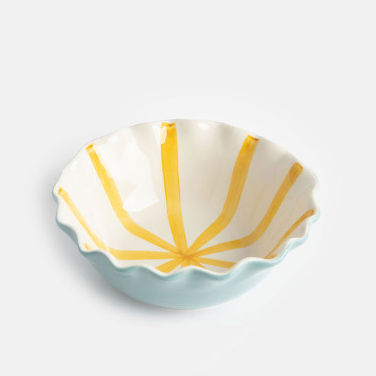 BWL104-Caroline G-Blue Scallop Edge Cereal Bowl-Bowl-Home