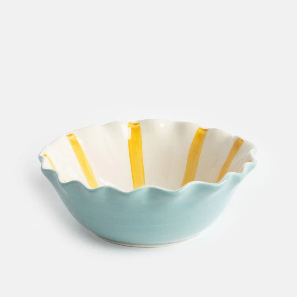 BWL104-Caroline G-Blue Scallop Edge Cereal Bowl-Bowl-Home