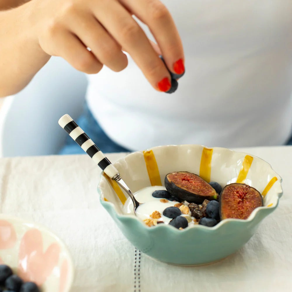 BWL104-Caroline G-Blue Scallop Edge Cereal Bowl-Bowl-Home