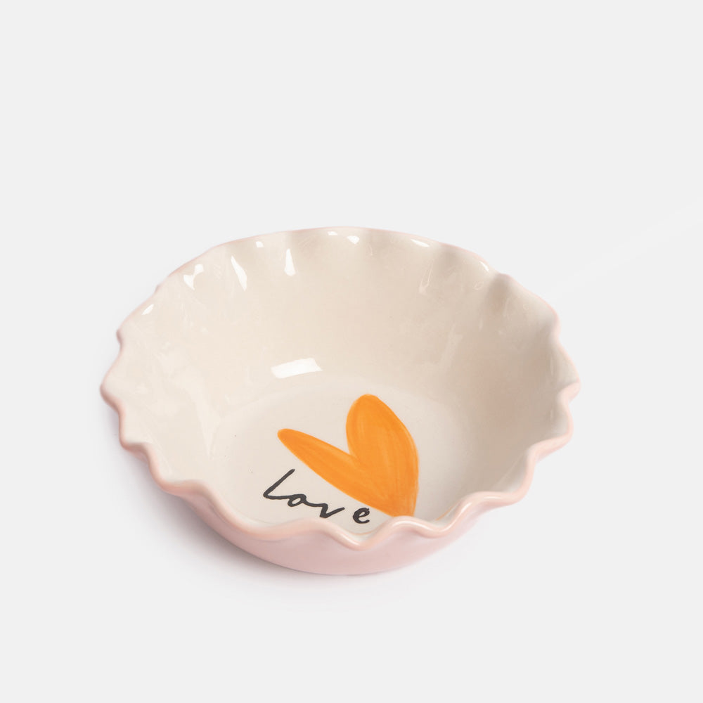 BWL108-Caroline G-Pink Scallop Edge Love Heart Cereal Bowl-Bowl-Home