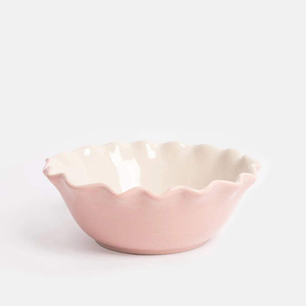 BWL108-Caroline G-Pink Scallop Edge Love Heart Cereal Bowl-Bowl-Home