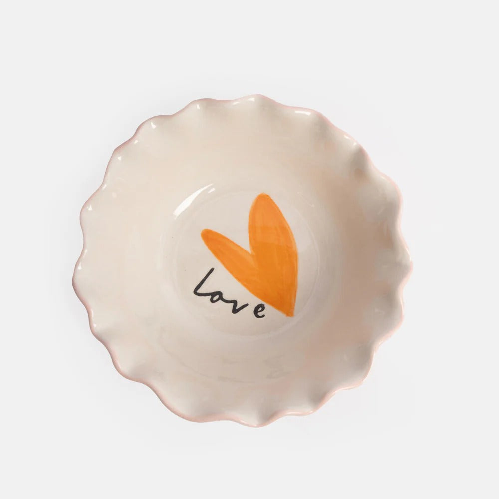 BWL108-Caroline G-Pink Scallop Edge Love Heart Cereal Bowl-Bowl-Home
