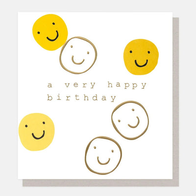CFT011-Caroline G-Smiley Faces A Very Happy Birthday-Card-Confetti