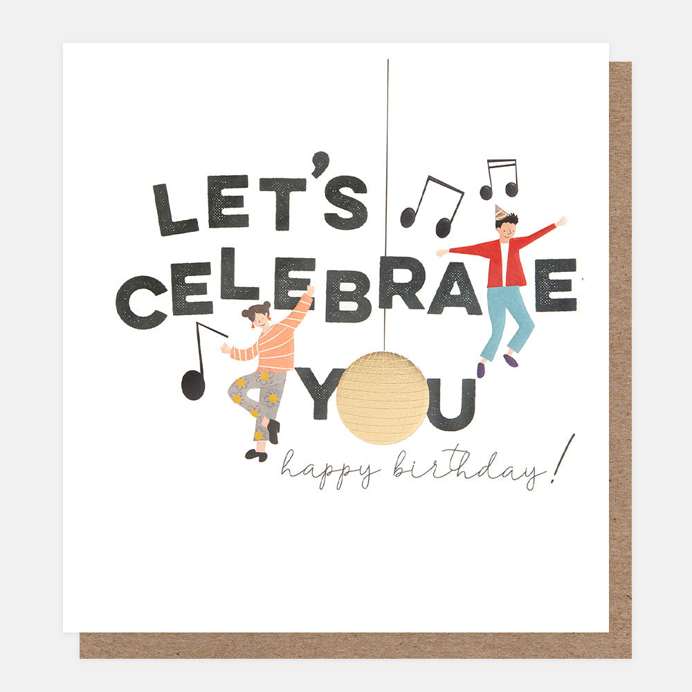 FES004-Caroline G-Lets Celebrate You Glitter Ball & Dancers-Card-Festival