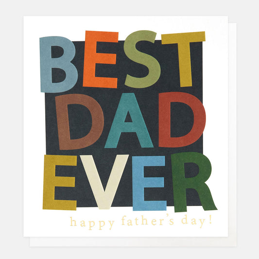 FTH018-Caroline G-Best Dad Ever Happy Father'S Day Big Text On Box-Card-