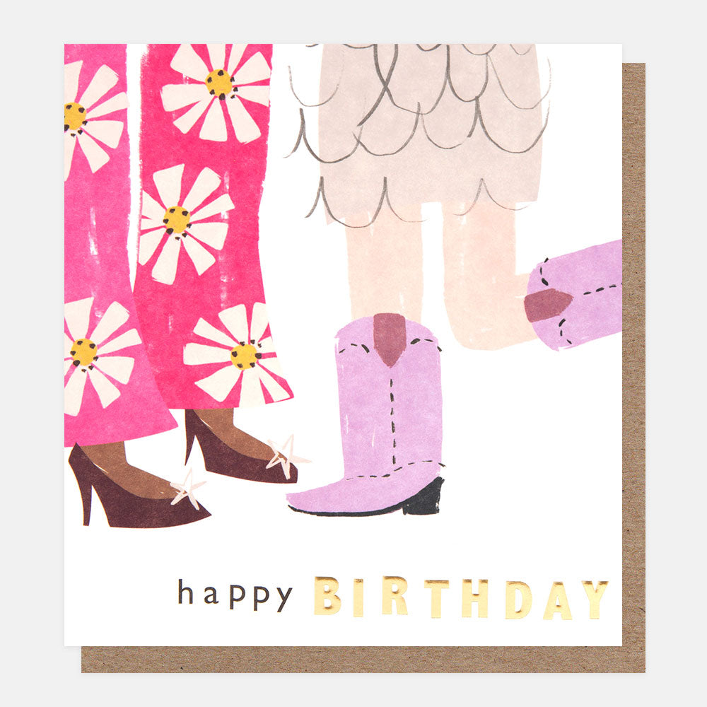 GFG007-Caroline G-Happy Birthday Friends In Party Clothes-Card-Go Figure