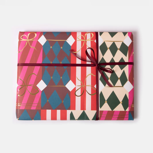 GXL394-Caroline G-Patterned Christmas Crackers-Xmas Wrap-