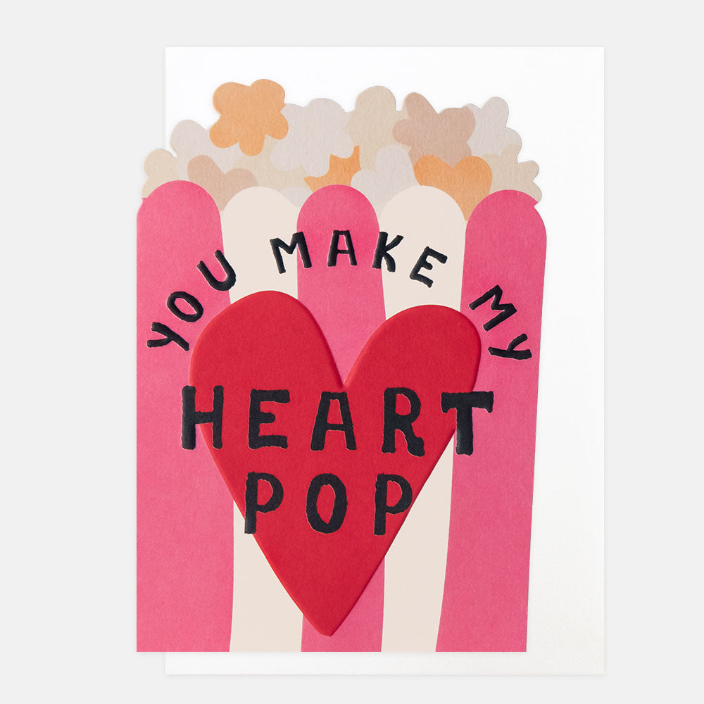LIT030-Caroline G-You Make My Heart Pop Popcorn-Card-Little Treats