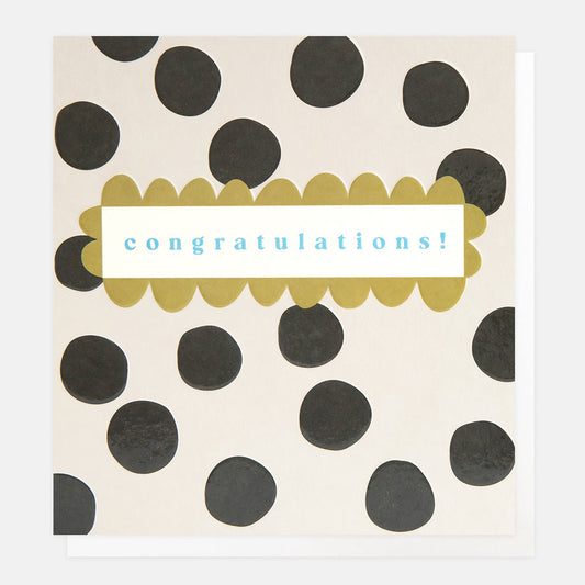 LOT029-Caroline G-Congratulations Mono Spot Pattern-Card-Lots Of Love
