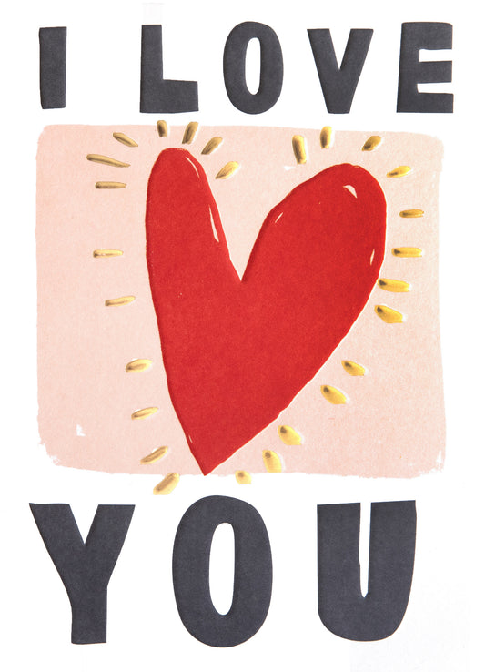 LUV025-Caroline G-I Love You Bursting Heart-Card-