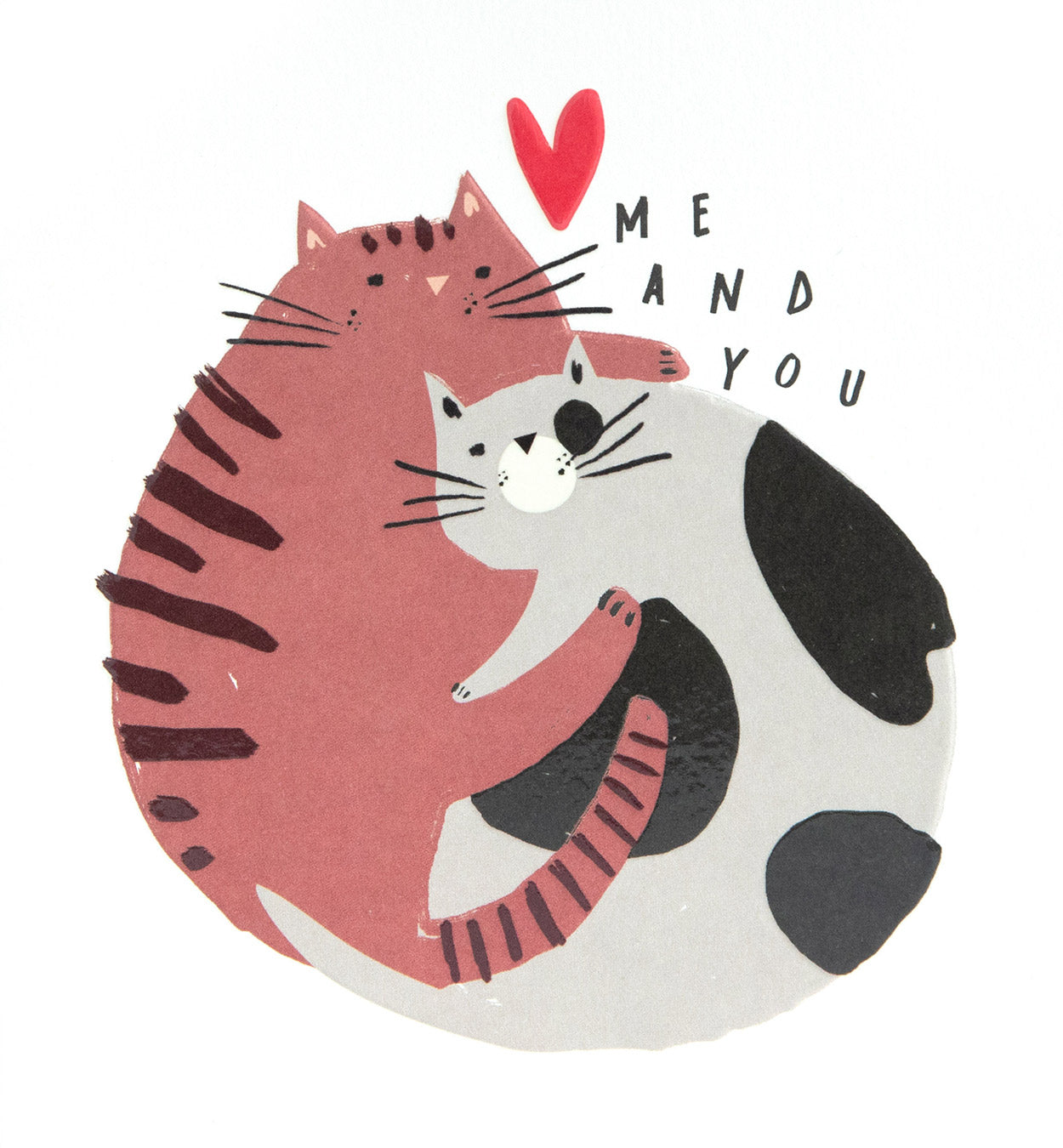 LUV026-Caroline G-Me And You Hugging Cats-Card-