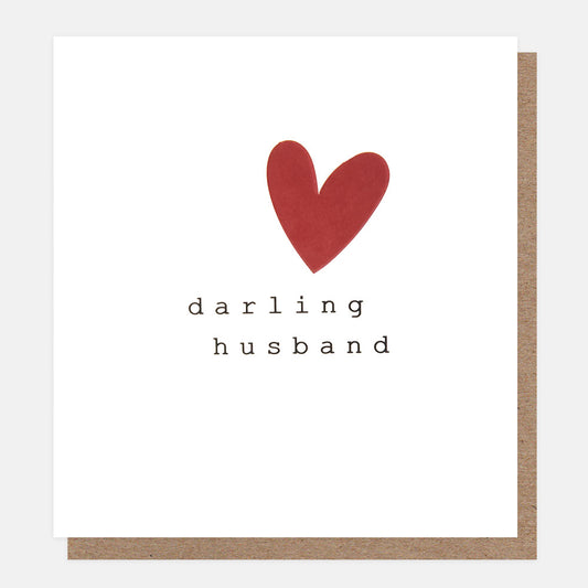 LUV032-Caroline G-Darling Husband Type With Red Heart-Card-