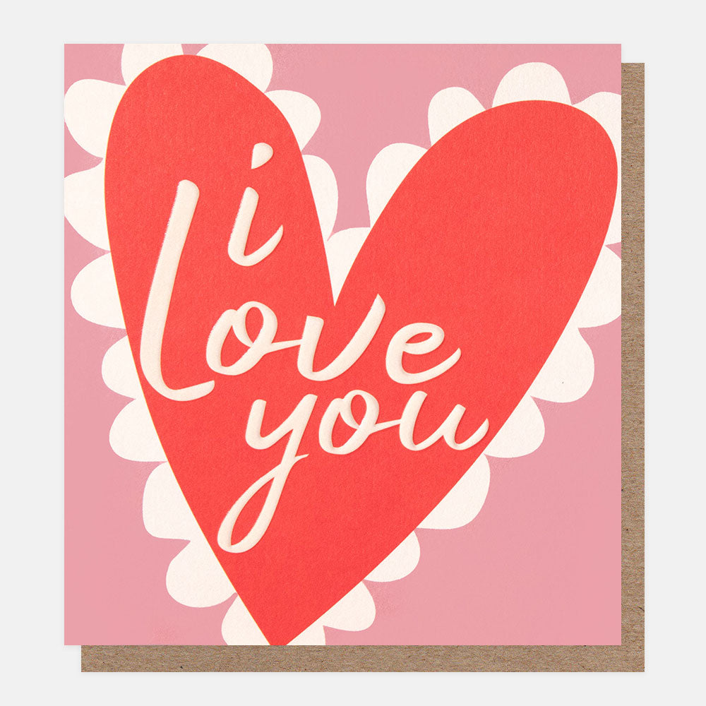 LUV043-Caroline G-I Love You Scalloped Heart-Card-