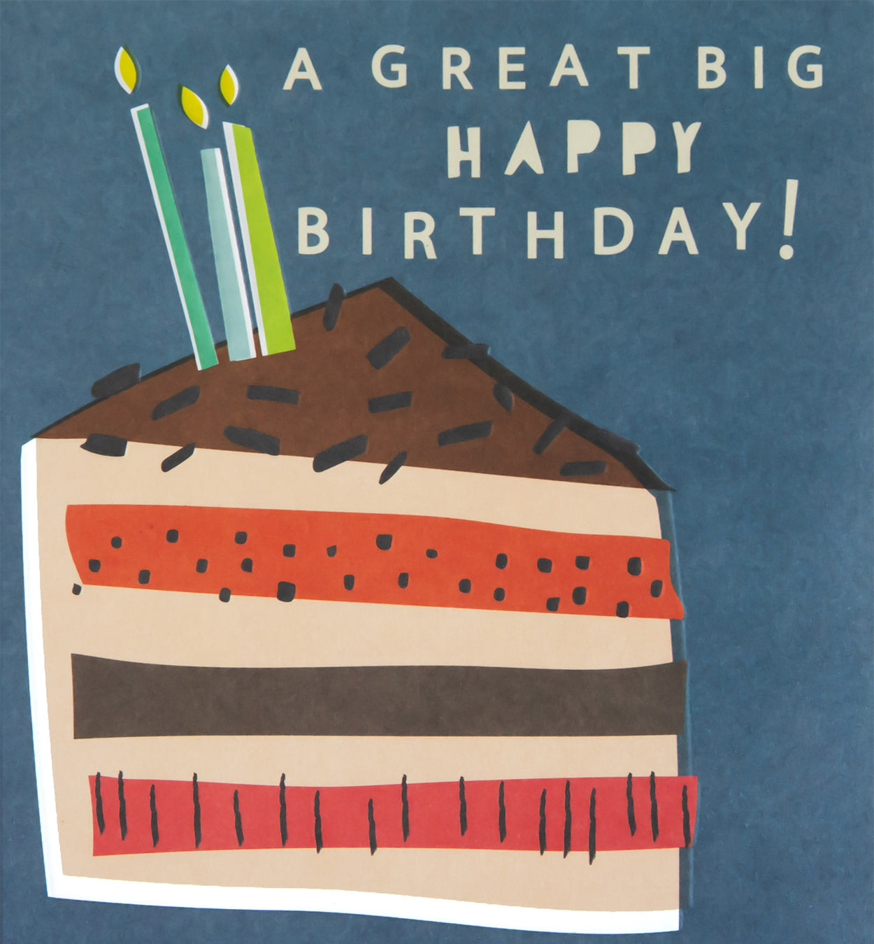 OFS020-Caroline G-A Great Big Happy Birthday! Cake Slice & Candles Blue-Card-