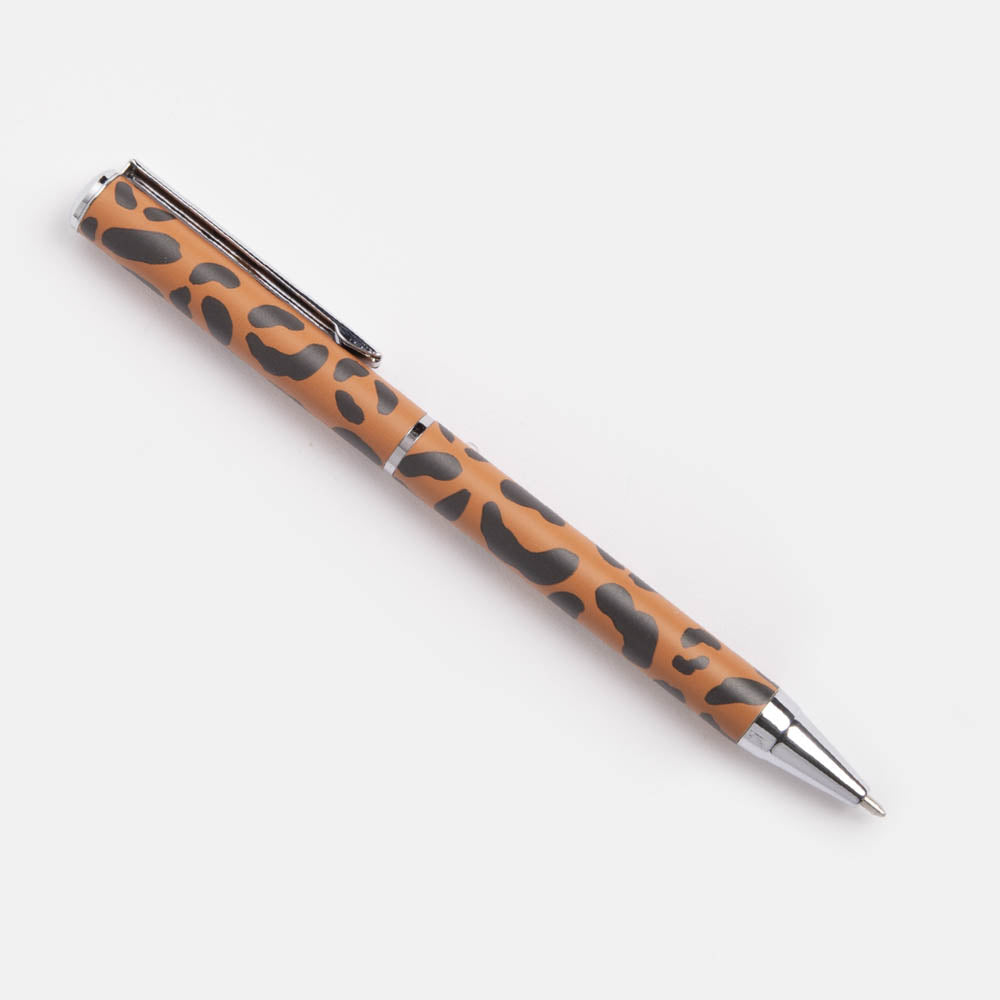 PEN149-Caroline G-Tan Leopard Boxed Pen-Pen-Stationery