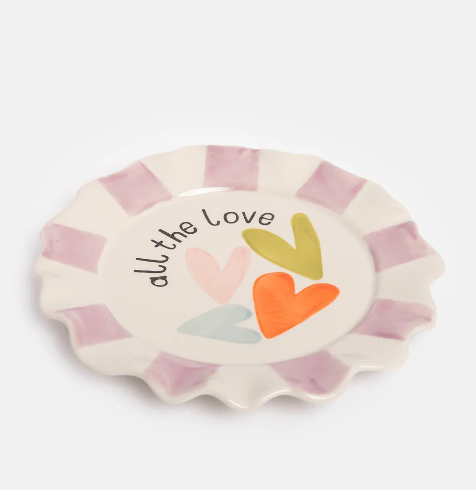 PLT114-Caroline G-All The Love Multi Hearts Plate-Plate-At Home