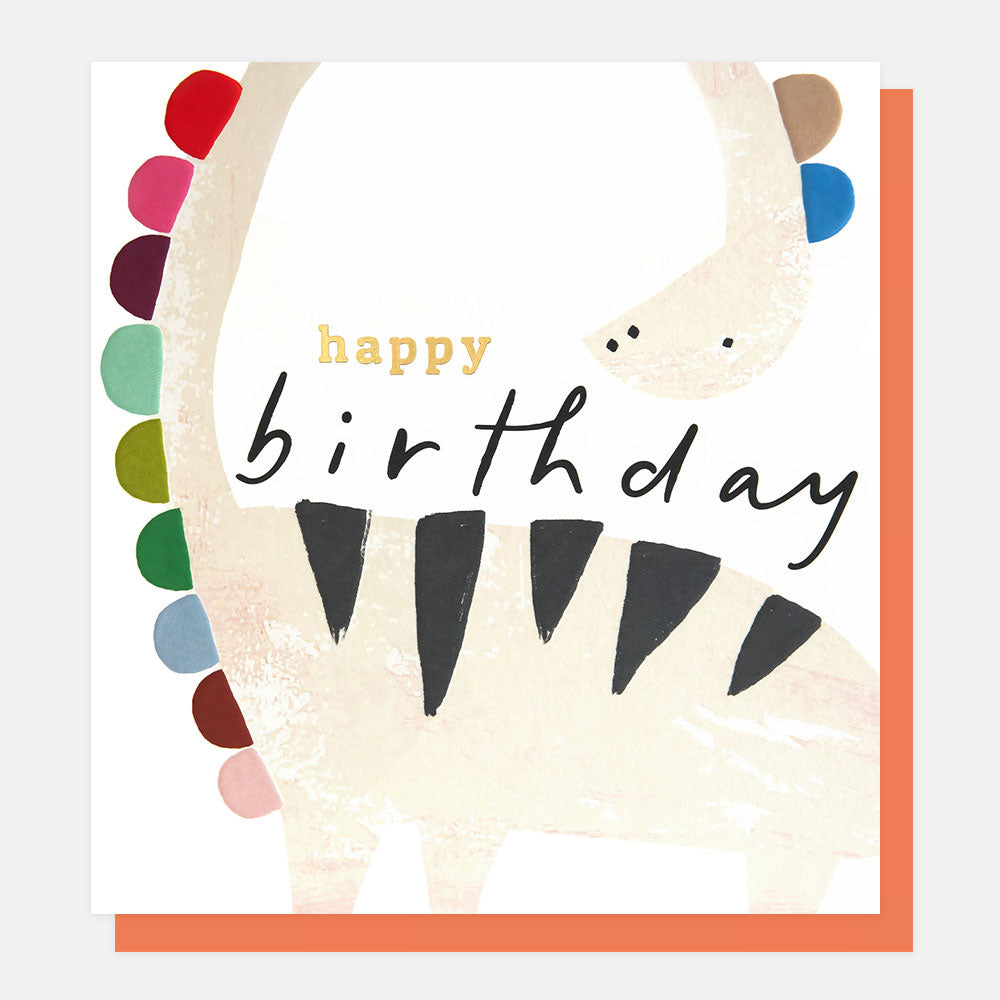 PLY001-Caroline G-Happy Birthday Dinosaur With Multi Spines-Card-Play Time