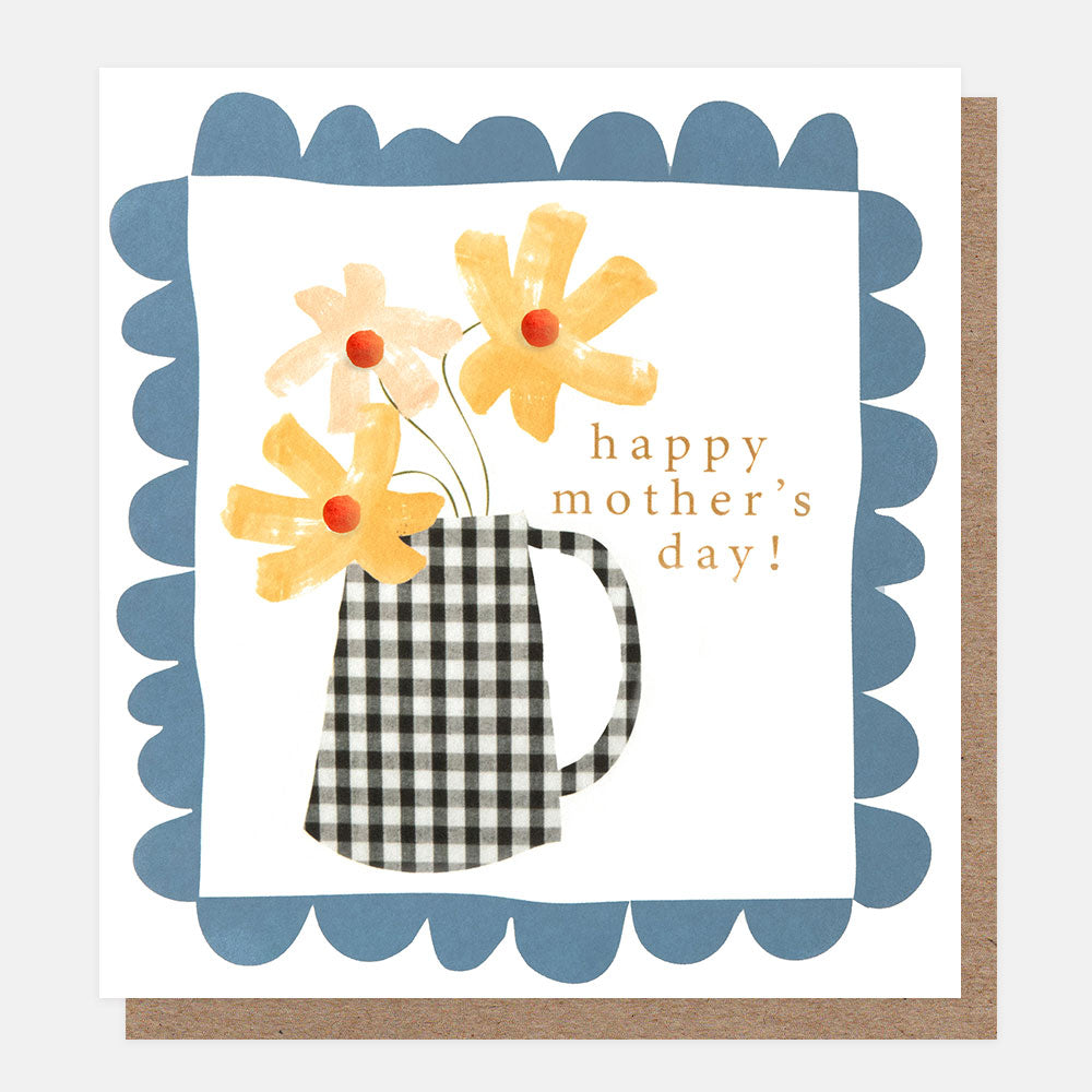 PPM023-Caroline G-Happy Mother'S Day Pom Flowers With Border-Card-Pom