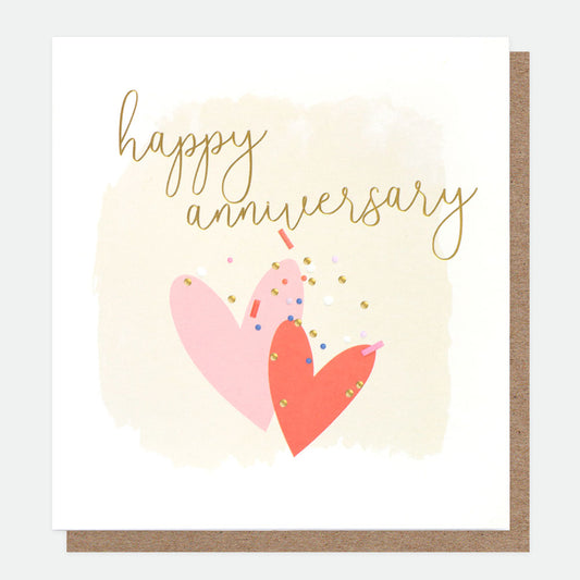 PPU009-Caroline G-Happy Anniversary Hearts-Card-