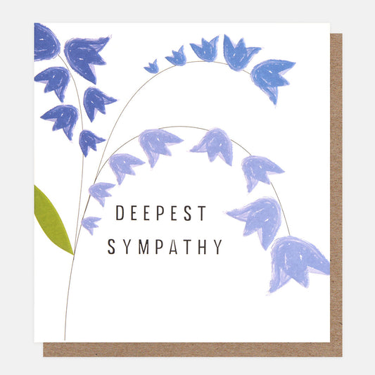 PSI010-Caroline G-Deepest Sympathy Bluebells-Card-Posie