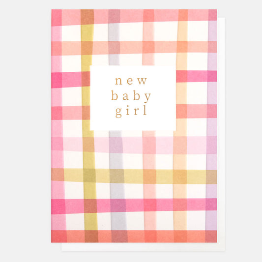 PWK021-Caroline G-New Baby Girl Multi Check-Card-Pattern Work