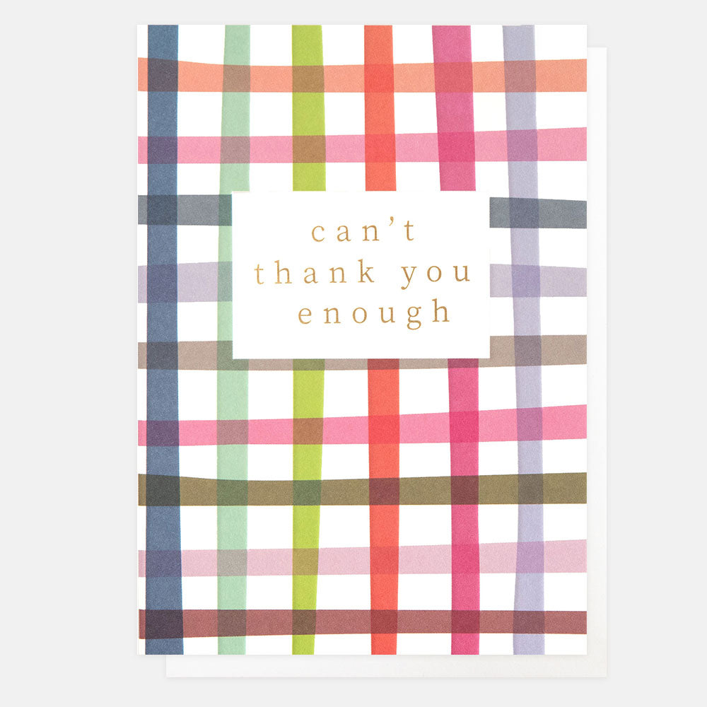 PWK029-Caroline G-Can'T Thank You Enough Colourful Check-Card-Pattern Work