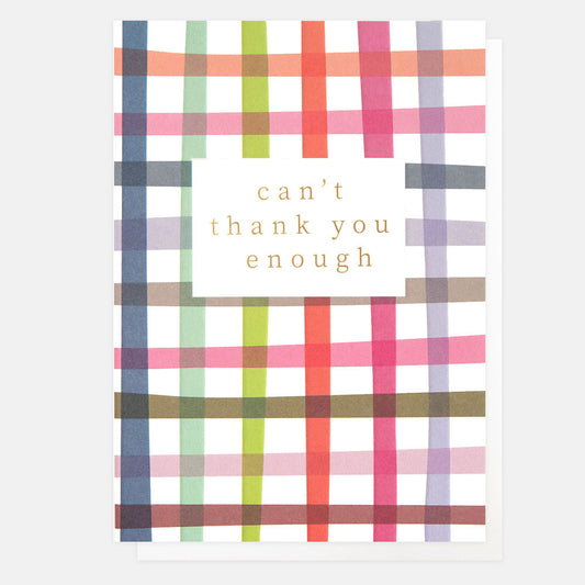 PWK029-Caroline G-Can'T Thank You Enough Colourful Check-Card-Pattern Work