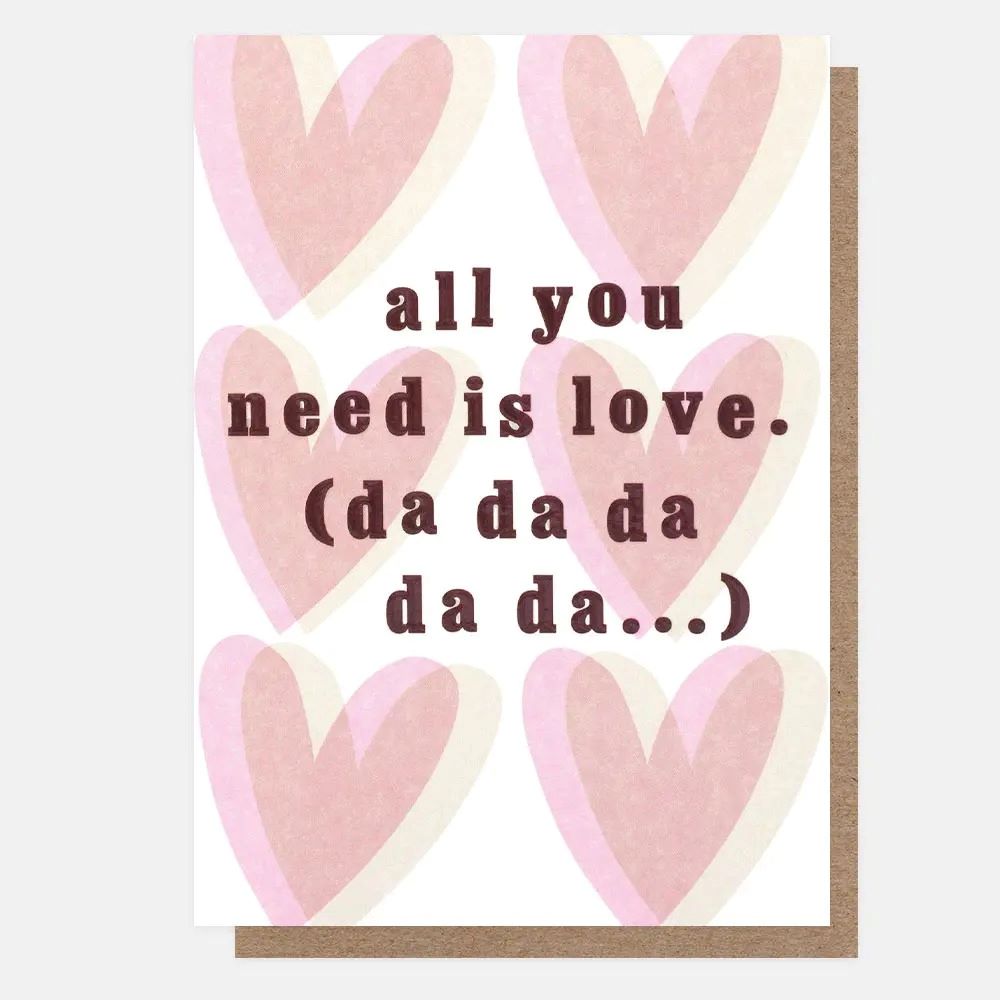 RSO013-Caroline G-All You Need Is Love-Card-Riso
