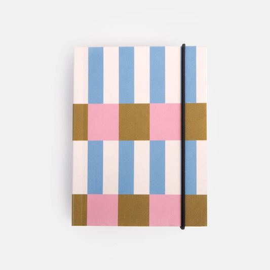SCB126-Caroline G-Stripe Small Chunky Notebook-Notebook-Stationery
